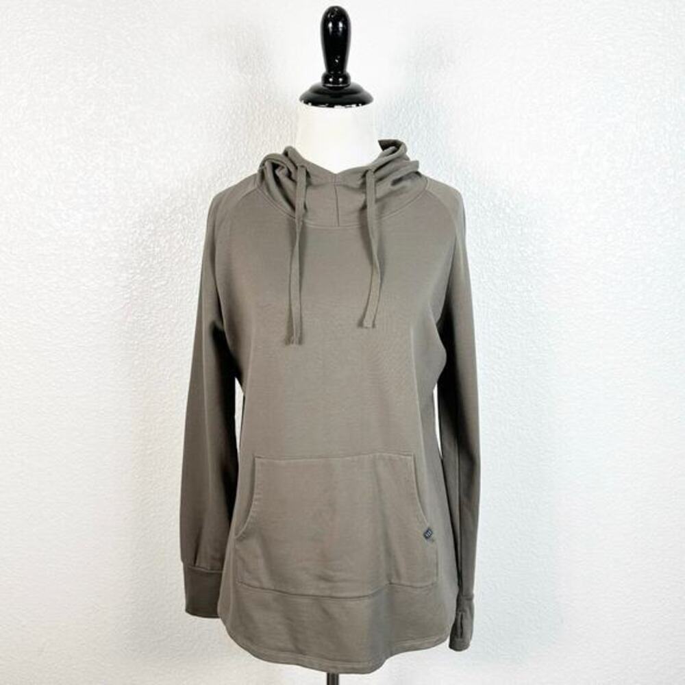 Free Fly‎ Women’s Pullover Bamboo Fleece Hoodie Hooded Sweater in Brown Size M